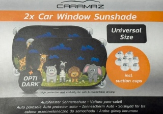 Osłonki Przeciwsłoneczne do Auta (2szt) – Wesołe ZOO: Ochrona UV dla Dzieci!