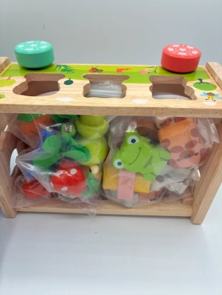 Drewniana Farma Edukacyjna 5w1 Knityit – Sorter Montessori: Warzywa i Zwierzęta!