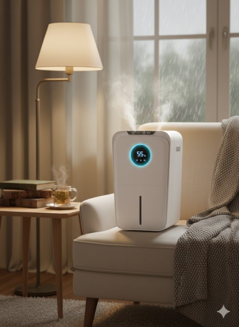 Wydajny Osuszacz Powietrza LCD | Tryb Nocny | Cichy & Kompaktowy