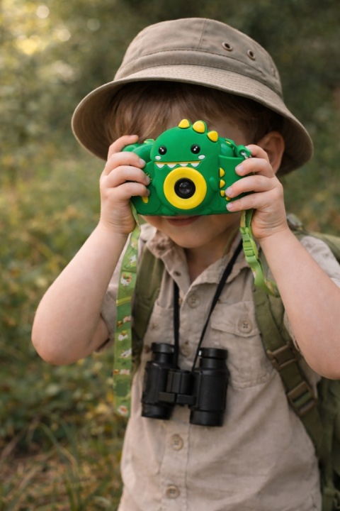 Aparat Dinozaura dla Dzieci + Karta 32GB | Zostań łowcą przygód (i nie zabieraj telefonu tacie!)