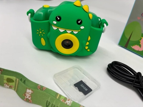 Aparat Dinozaura dla Dzieci + Karta 32GB | Zostań łowcą przygód (i nie zabieraj telefonu tacie!)