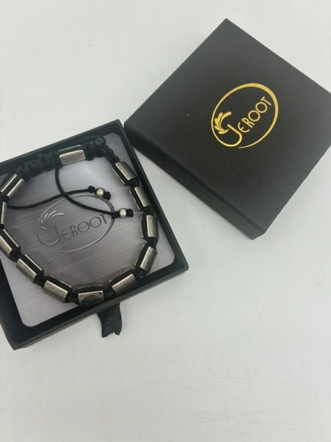 Bransoleta Magnetyczna JEROOT Męska | Regulowana | Pudełko Prezentowe