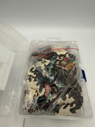 Drewniane Puzzle Premium – Kolorowy Lis Artystyczny | Unikalne Kształty | Prezent dla Dorosłych i Dzieci