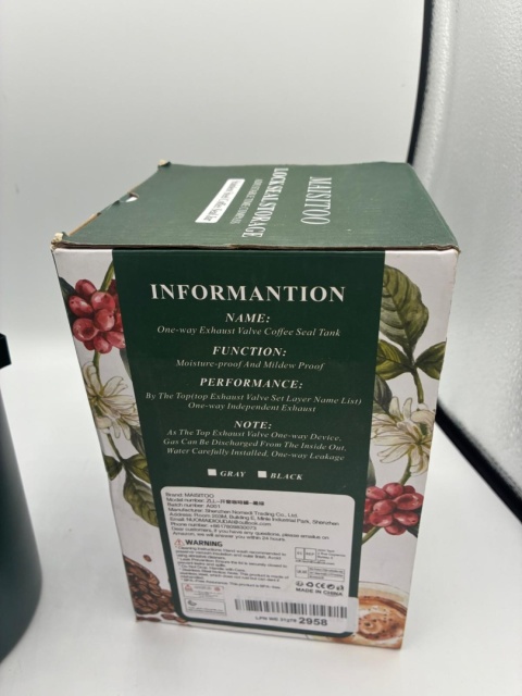 Hermetyczny Pojemnik na Kawę MAISITOO – Zielony – Z Datownikiem