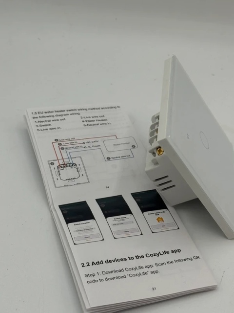 Inteligentny Włącznik Dotykowy – Szklany Panel Single Touch