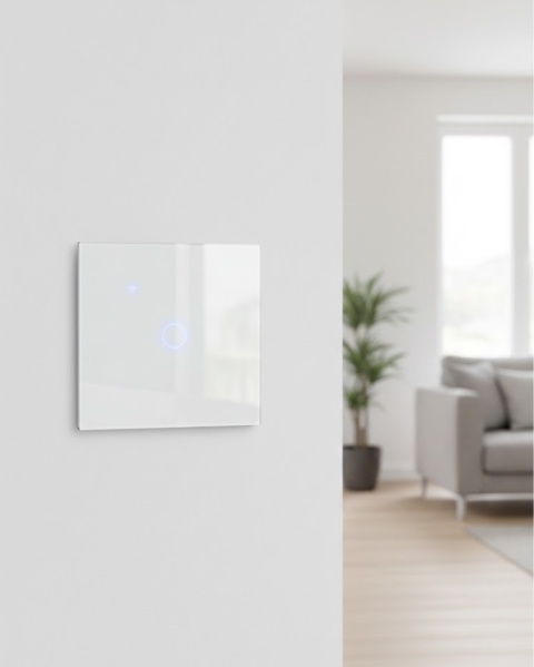 Inteligentny Włącznik Dotykowy – Szklany Panel Single Touch