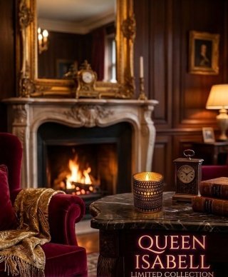 Luksusowy Świecznik Queen Isabell – Złoty Lampion Ręcznie Robiony 15cm