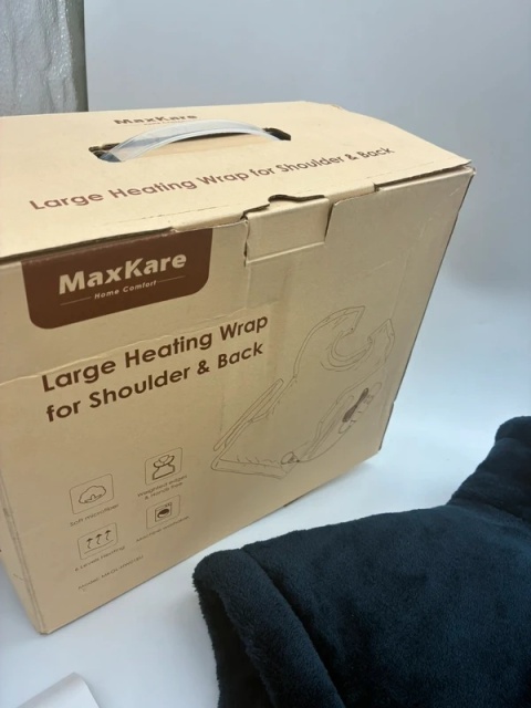 MaxKare Duża Narzuta Rozgrzewająca na Plecy i Ramiona | 6 Poziomów | Miękki Polar | 100W