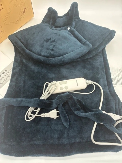 MaxKare Duża Narzuta Rozgrzewająca na Plecy i Ramiona | 6 Poziomów | Miękki Polar | 100W