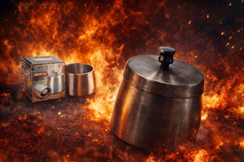 Metalowa Popielniczka z Pokrywką – Wiatroodporna – „Wind-Ashtray” Design