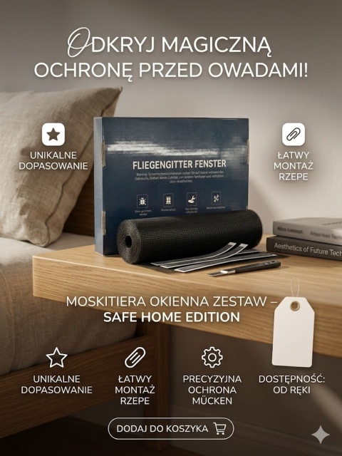 Moskitiera Okienna "Safe Home" – Twój Dom Wolny od Nieproszonych Gości