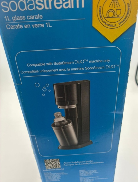 Oryginalna Szklana Karafka SodaStream 1L do DUO