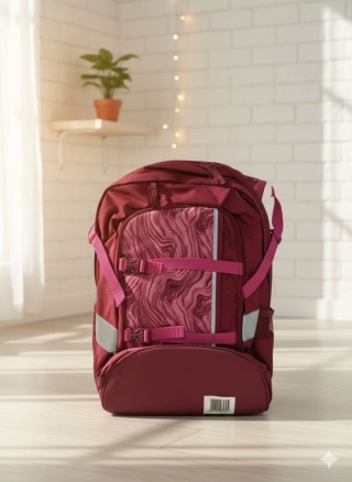 Lekki plecak do szkoły z uchwytem na deskorolkę TOPMOVE – Odblaski