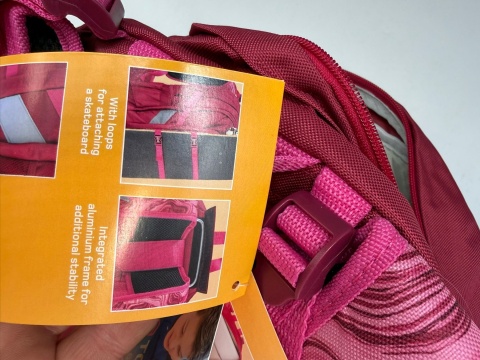 Lekki plecak do szkoły z uchwytem na deskorolkę TOPMOVE – Odblaski