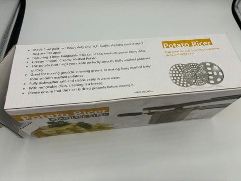 Praska do ziemniaków STALowa + 3 wymienne sitka – Solidna i XXL!