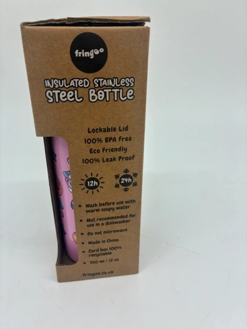 Bidon dla Dziecka 350ml Różowy | Szczelny | Blokada | Zwierzątka