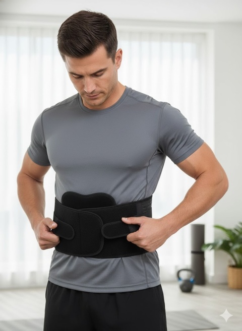 Wzmocniony Pas Lędźwiowy Ortopedyczny + 2 Wkładki | Stabilizator Kręgosłupa