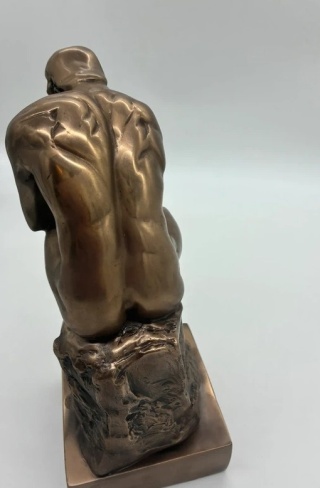 Ekskluzywna Rzeźba Brąz MYŚLICIEL Duża 30cm Stan Gabinetowy
