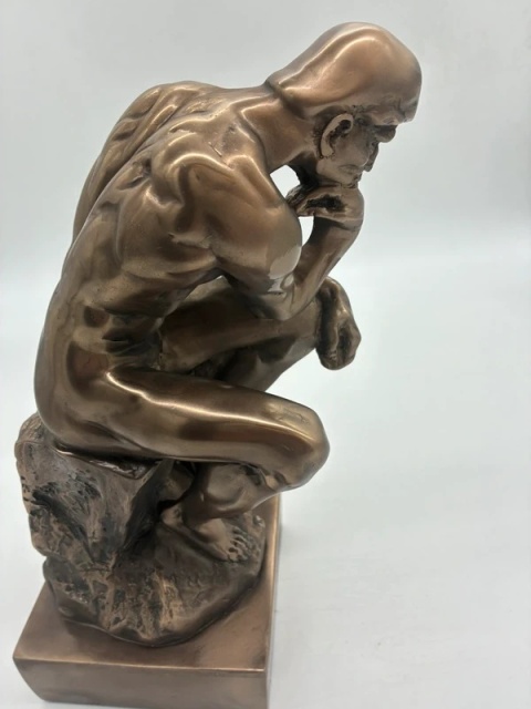 Ekskluzywna Rzeźba Brąz MYŚLICIEL Duża 30cm Stan Gabinetowy