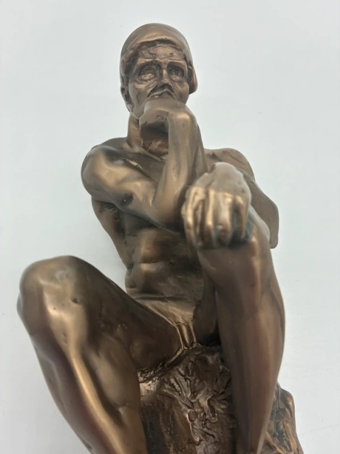 Ekskluzywna Rzeźba Brąz MYŚLICIEL Duża 30cm Stan Gabinetowy