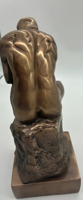 Ekskluzywna Rzeźba Brąz MYŚLICIEL Duża 30cm Stan Gabinetowy