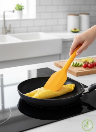 Silikonowa Łopatka Kuchenna Liffcon – Elastyczna Szpatułka do Patelni