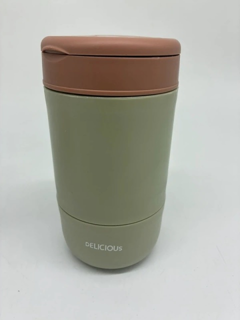 Termos Obiadowy 500ml Mint & Brown + SKŁADANA ŁYŻECZKA | Zestaw | Trzyma Ciepło