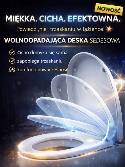 Uniwersalna Deska Sedesowa Wolnoopadająca – Cicha, Trwała i Higieniczna