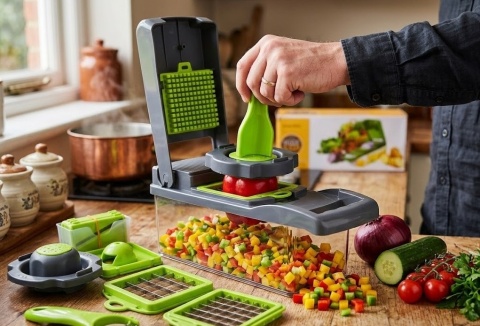 Wielofunkcyjna Krajalnica do Warzyw Veggie Slicer 16w1 – Sałatka w minutę!