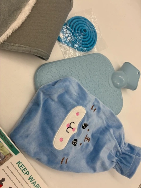 Wielofunkcyjny Pas Termiczny z Termoforem 1L | Pluszowy Ogrzewacz Brzucha i Pleców | Zestaw z Lejkiem