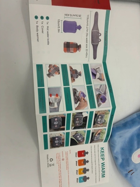 Wielofunkcyjny Pas Termiczny z Termoforem 1L | Pluszowy Ogrzewacz Brzucha i Pleców | Zestaw z Lejkiem