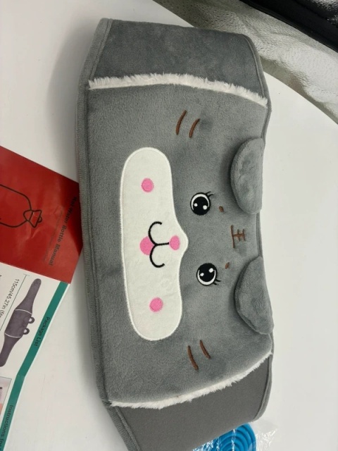 Wielofunkcyjny Pas Termiczny z Termoforem 1L | Pluszowy Ogrzewacz Brzucha i Pleców | Zestaw z Lejkiem