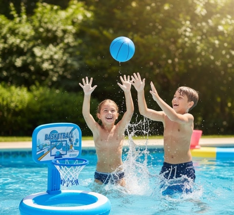 Wodna Koszykówka do Basenu – Zestaw Sportowy dla Dzieci i Rodziny