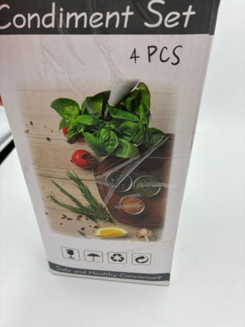 Zestaw Dozowników 4w1: Oliwa, Ocet, Przyprawy Sypkie + Stojak