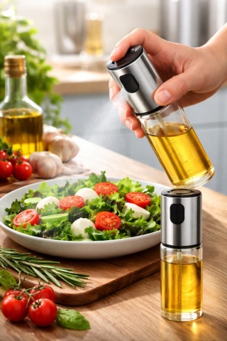 Zestaw Mistrza Kuchni: 2x Dozownik do Oleju i Oliwy (100ml) + Kompletny Zestaw Akcesoriów Premium