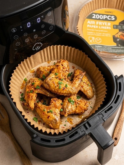 Zestaw wkładów papierowych do frytkownicy beztłuszczowej – Czysty Air Fryer
